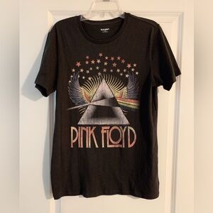 Old Navy Black Pink Floyd Tee with Colorful Graphic
